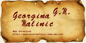Georgina Malinić vizit kartica